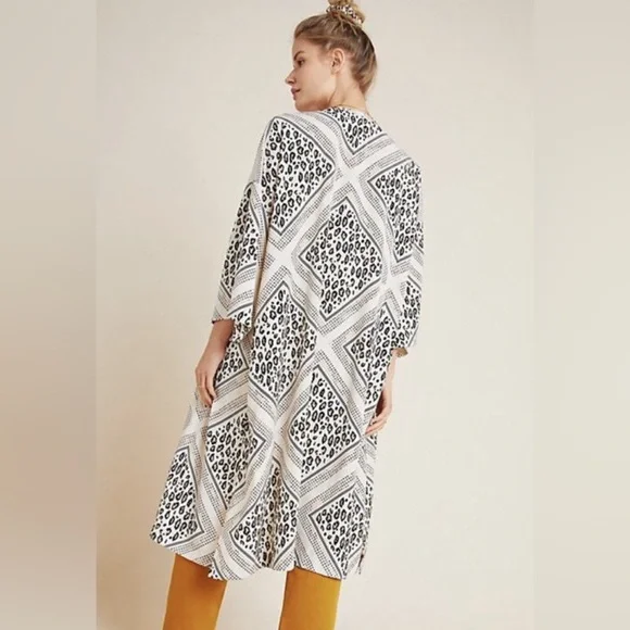 Anthropologie Margaux Leopard Duster Kimono by Mignon Doo // OS - Picture 3 of 6